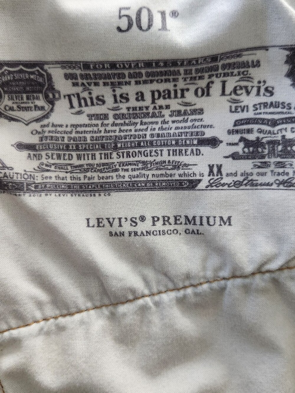 Levi's 501 Cut Off Blue Denim Shorts Distressed Frayed Button Fly Women Size 26 - Picture 12 of 13